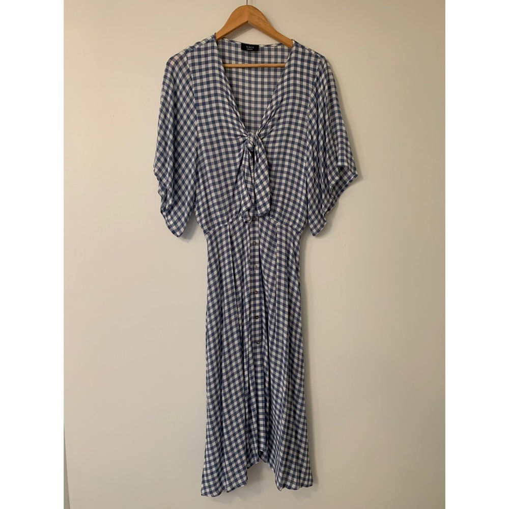 Blue and white midi dress - Picture 2 of 6